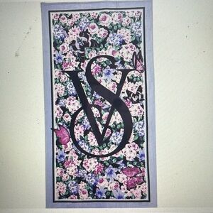 Victoria’s Secret purple floral butterfly towel NEW
